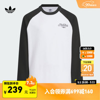 adidas宽松纯棉运动圆领长袖T恤男大童儿童秋新款阿迪达斯三叶草