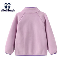 allo&lugh【花园农场】阿路和如2024秋季童装女童暖和奥利绒外套柔软 紫色  140cm