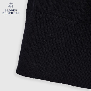 布克兄弟（BrooksBrothers）男士24早秋绵羊毛刺绣logo针织毛衣 0004-黑色 L