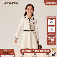 PawinPaw卡通小熊童装2024年秋冬新款女童毛织连衣裙 /39