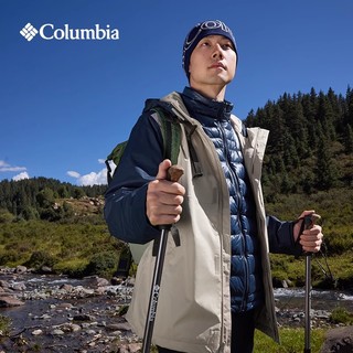 Columbia 哥伦比亚 银点鹅绒三合一男子冲锋衣 XE3821-271 白兰 S