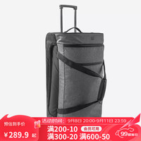 迪卡侬(DECATHLON)运动包行李箱拉杆箱旅行箱运动足球篮球滚轮式登机箱 24寸黑灰色【70升/负重/3 个隔层 24寸