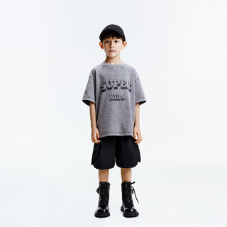 little MO&Co.little moco童装24男女童童鞋工装靴马丁靴中筒靴KBD3SHS005 黑色 内长19cm 28码