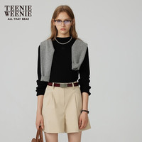 Teenie Weenie【一线成衣+扬子纱可机洗】小熊秋季毛衣女 黑色 165/M