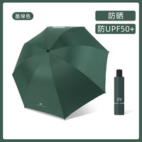 mikibobo 米奇啵啵 晴雨伞防紫外线UPF50+女八骨三折胶囊伞太阳伞小巧雨伞遮阳伞 墨绿色