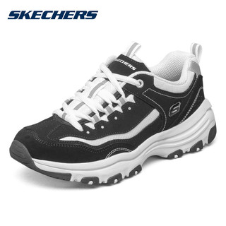 SKECHERS 斯凯奇 女鞋二代熊猫鞋秋季新款网面透气老爹鞋复古经典休闲运动鞋