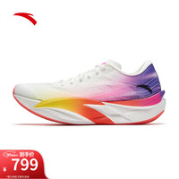 ANTA安踏C202 6代丨专业碳板马拉松竞速跑鞋氮科技男女运动鞋112445570 【男款】纸莎白/荧光晨曦红/红-5 43