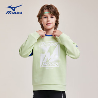 美津浓（MIZUNO）儿童卫衣连帽百搭舒适休闲穿搭2024秋季男中大童 黑色 130cm (身高125-135cm)