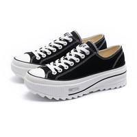 【张子枫同款】excelsior饼干鞋 板鞋男增高女鞋厚底帆布鞋 曜石黑 240 适合37码