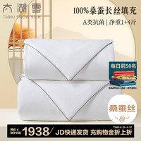 太湖雪蚕丝被芯100%双宫茧桑蚕长丝二合一子母被纯棉A类抗菌秋冬四季 双宫桑长丝净重1+4斤 220*240cm