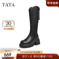 他她（TATA）2024冬时尚休闲时装长靴女CCN02DG4 黑色 33