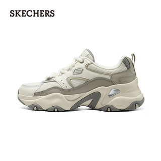 斯凯奇（Skechers）2024女式增高透气运动鞋厚底时尚150521 石头色/橄榄色/STOL 35.5