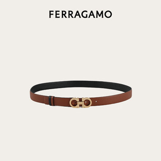 菲拉格慕（Ferragamo）女士棕色双面可调式Gancini皮带 0775473_C  _ 95  95（2尺7）