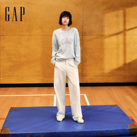 Gap女装2024初秋水洗多色宽松直筒牛仔裤休闲百搭长裤640991 米白色 165/66A(27) 亚洲尺码