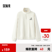 森马（Semir）史努比系列卫衣男2024秋季oversize复古装 灰白10812 165/84A/S