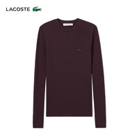 法国拉科斯特 LACOSTE女装24秋季时尚百搭修身气质圆领羊毛毛衣|AF2576 BZD/深咖色 36 /160