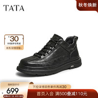 他她（TATA）2024冬时尚休闲时装短靴男ODS01DD4 黑色 43