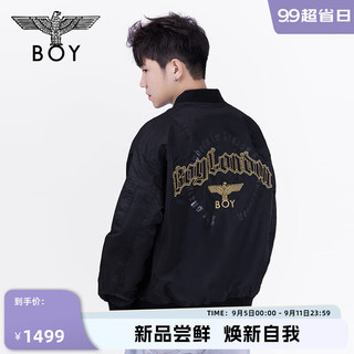 BOY LONDON秋24男女同款外套哥特印花潮牌夹克棒球服N25005 黑色 L