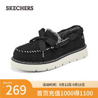 斯凯奇（Skechers）女士休闲乐福鞋114765 黑色/BLK 37