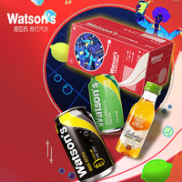 watsons 屈臣氏 调酒苏打汽水礼盒330ml*6加青柠威士忌配制酒50ml*2