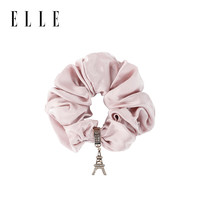 ELLE【100%桑蚕丝】发圈大肠圈女生优雅高马尾头绳高级感 贝壳粉
