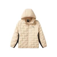 ANTA 安踏 轻暖系列 男童短款羽绒服 A52447905-4 浅烟灰 110码