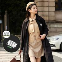 森马 Semir秋冬季翻领宽松甜飒风外套气质女士休闲百搭长款风衣女