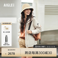 AIGLE 艾高 2023年春季新品女士GORE-TEX防风防雨透汽夹克冲锋衣外套 貂杏色 AR021 42(175/96A)