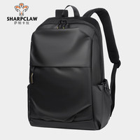 SHARPCLAW 萨帕卡拉 品牌双肩包男士轻便休闲旅行背包商务电脑包大容量书包 黑色 长30*厚15*高45cm