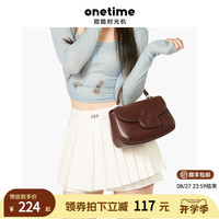 onetime甜心包背包女通勤双肩包手提包高级斜挎包 粉芭乐