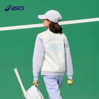 asics/亚瑟士童装2024年秋季棒球衫撞色拼接针织外套经典网球运动 508紫色 130cm