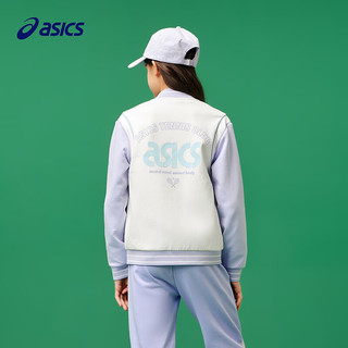 asics/亚瑟士童装2024年秋季棒球衫撞色拼接针织外套经典网球运动 508紫色 130cm