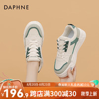 达芙妮（DAPHNE）小白鞋女季厚底板鞋女休闲运动鞋JL 茵青绿 39