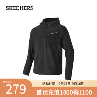 斯凯奇（Skechers）2024年秋季男子舒适保温柔软亲肤P424M132 碳黑/0018 XXXL