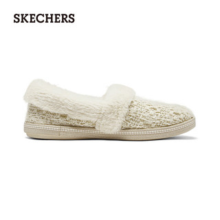 斯凯奇（Skechers）女子舒服乐福鞋169008 自然色/金色/NTGD 37