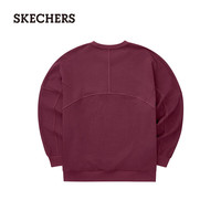 斯凯奇(Skechers)男女同款针织套头卫衣2024年秋季L324U064 粉黛色/02C9 L