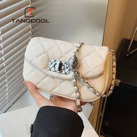 百亿补贴：Tangcool 唐酷 高级质感女新款ins菱格链条时尚单肩斜挎包小方包旅行