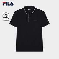 FILA 斐乐 翻领短袖POLO衫男2024秋季新款休闲纯棉透气运动T恤上衣