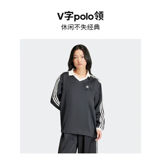 阿迪达斯 （adidas）运动长袖球衣女装春季adidas三叶草IR6099 黑色 2XS