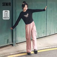 Semir 森马 工装裤女日常百搭通勤中性潮流休闲裤107523127009