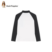 暇步士（Hush Puppies）【优弹】童装男女大童2024秋季舒适气质百搭软糯小高领打底衫 钻石黑 130cm 略薄