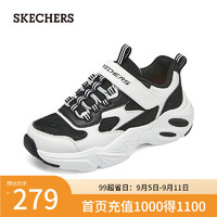 斯凯奇（Skechers）百搭运动鞋耐磨中大童鞋319009L 白色/黑色/粉红色/WBPK 32码