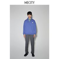 MECITY男士春季潮流蓝色半高领拉链宽松休闲卫衣男513460