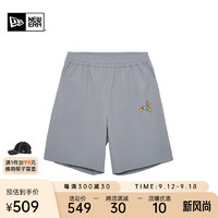 NEW ERA 纽亦华 2024夏季新款毕业狂欢短裤男女情侣运动休闲五分裤子 灰色 XL