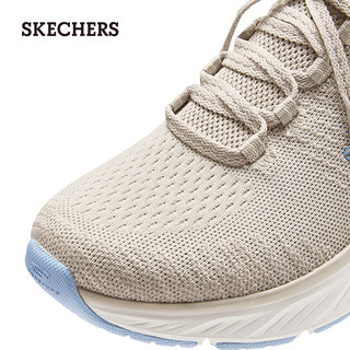 斯凯奇（Skechers）女鞋Slip ins闪穿鞋一脚蹬健步鞋网面透气跑步鞋厚底150470 自然色/浅蓝色/NTLB 39.5