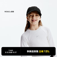 little MO&Co.REEBOK联名系列 little moco童装女童亲子装5A抑菌打底长袖t恤 本白色 130/64