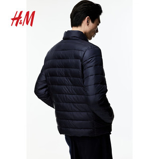 H&M2024秋季男装时尚休闲百搭修身版型轻便棉服1227233 海军蓝 165/84 XS