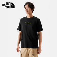 The North Face北面短袖T恤男户外舒适透气棉质短袖春88G9 黑色/JK3 S