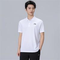 LI-NING 李宁 运动POLO男士时尚休闲透气polo衫男式运动翻领短袖上衣