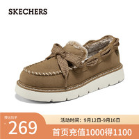 斯凯奇（Skechers）女士休闲乐福鞋114765 栗色/CSNT 38.5